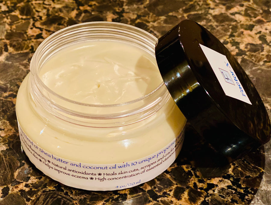 Factor X - Organic Skin moisturizer, blend of pure whipped shea butter with coconut oil (Unscented)