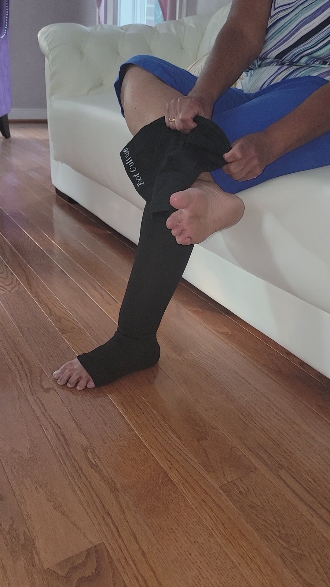 How to put on your recovery compression socks