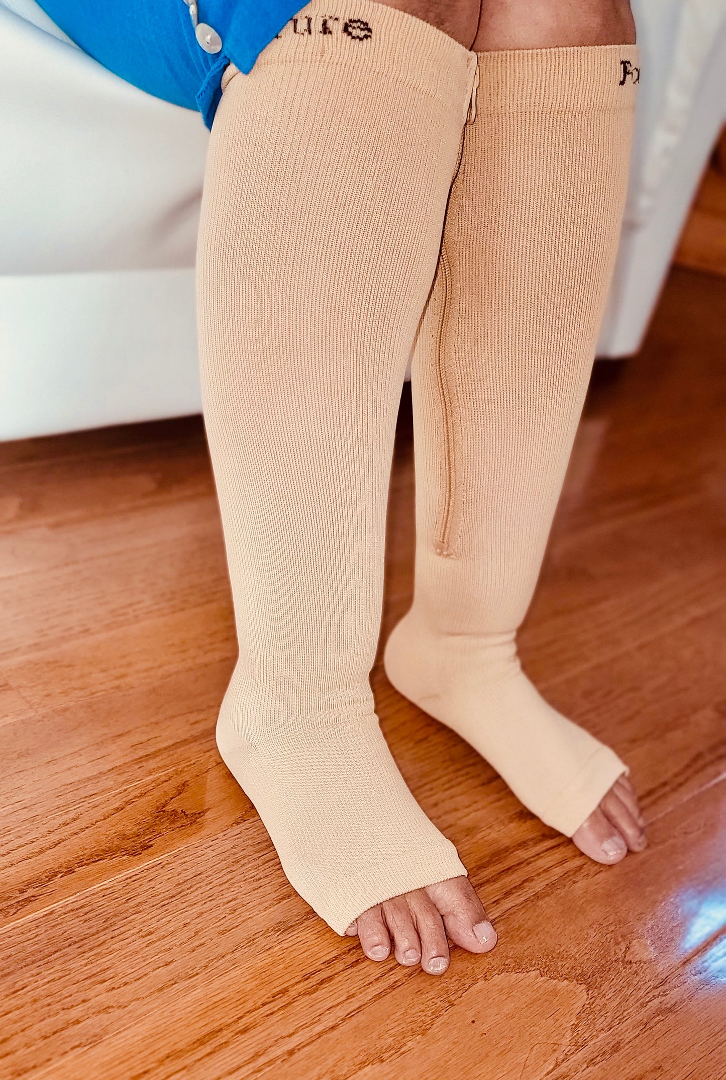 The Original - Medical Grade Recovery Compression Zipper Socks Open Toe 15-20 mmHg